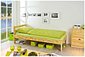 Bett Einzelbett JANA Kiefer Massivholz 90 x 200 cm natur lackiert