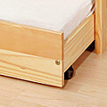Kinderbett Sofabett LAURA mit Schublade 90 x 200 Kiefer massiv