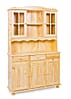 Buffet Vitrine TOSCANA Kiefer Massivholz Küchenbuffet natur lackiert
