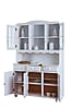 Buffet Vitrine SIENA Kiefer Küchenbuffet weiß lackiert