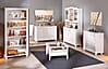 Buffet Vitrine SIENA Kiefer Küchenbuffet weiß lackiert