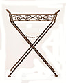 Klapptisch Tabletttisch Minuetto in Eisen antik braun lackiert