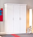Kleiderschrank Magnus 3 Türen Kiefer massiv weiß lackiert