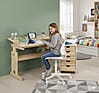 Kinderschreibtisch-Set Julia, Kiefer massiv, mit Rollcontainer Kinderschreibtisch-Set Julia, Kiefer massiv, mit Rollcontainer