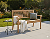 Stabile 2-sitzer Gartenbank Kingsbury in Premium Teak 120 cm