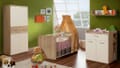 Babyzimmer Komplettset in Sonoma Eiche mit Absetzungen in weiß