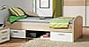 Jugendbett Winnie 90 x 200 cm mit 2 Schubladen - Sonoma Eiche / Weiss