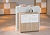 Kommode EBOLI 3 Türen 2 Schubladen Sonoma Eiche / Weiss beschichtet