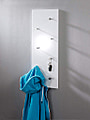 Garderobe Wandgarderobe BIG Board hochglanz weiß mit 7 Haken