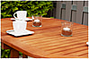 Balkontisch Gartentisch klappbar Oval 120x70 cm aus Eukalyptus Holz