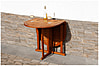 Balkontisch Gartentisch klappbar Oval 120x70 cm aus Eukalyptus Holz