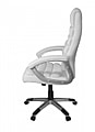 VALENCIA Bürostuhl Kunstleder Weiß ergonomisch mit Kopfstütze