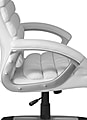 VALENCIA Bürostuhl Kunstleder Weiß ergonomisch mit Kopfstütze