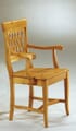 Armlehnstuhl Kramsach Stuhl mit Armlehne Fichte massiv lackiert