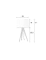 Zuiver Tripod Table Desinger Tischleuchte Schirm weiß - Maße