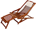 VIP Lounger Deckchair Liegestuhl aus 100% FSC Eukalyptus