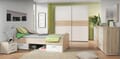 Jugendzimmer Komplettset in Sonoma Eiche mit Absetzungen in weiß