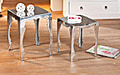 2-Satz-Tisch Beistelltisch SOLTA 2er-Set aus Aluminium, poliert