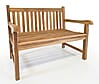 Stabile Bank Gartenbank Picadelly 120 cm in Premium Teak mit Armlehne