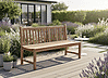 Stabile Bank Gartenbank Picadelly 150 cm in Premium Teak ohne Armlehne