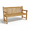 Teak Gartenbank Timberly 150 cm 3-sitzig mit Armlehne