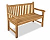 Teak Gartenbank Timberly 120 cm mit Armlehne