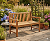 Teak Gartenbank Timberly 120 cm mit Armlehne