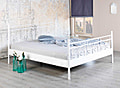 Metallbett SARA Weiß lackiert verschiedene Größen von Bed Box