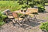Gartentisch Wien ausziehbar 100 x 90 cm -  Metall und FSC Eukalyptus
