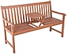 Gartenbank PADANG mit hochklappbarem Tisch aus 100% Eukalyptus