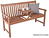 Gartenbank PADANG mit hochklappbarem Tisch aus 100% Eukalyptus