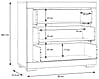 Schubladenkommode SNOW Kommode mit 3 Schubkästen Weiß