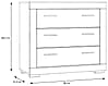 Schubladenkommode SNOW Kommode mit 3 Schubkästen Weiß