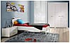 Jugendbett SNOW Bett 90 x 200 cm, Einzelbett in Weiß matt
