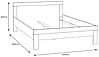 Jugendbett SNOW Bett 140 x 200 cm, Einzelbett in Weiß matt, von Forte