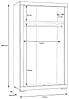 Kleiderschrank SNOW Schrank, 2 Türen, Breite 116 cm Weiß matt