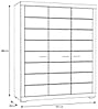 Kleiderschrank SNOW Schrank, 3 Türen, Facheinteilung, Weiß matt