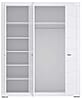 Kleiderschrank SNOW Schrank, 3 Türen, Facheinteilung, Weiß matt