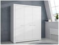Kleiderschrank SNOW Schrank, 3 Türen, Facheinteilung, Weiß matt