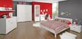Jugendzimmer SNOW Komplett-Set 7-tlg. Bett 140 cm Weiß matt, von Forte