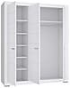 Jugendzimmer SNOW Weiß | Komplett-Set 7-tlg. mit Bett 140x200 | Forte