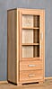Mini Vitrine Genf 1-türig links - Kernbuche Massivholz geölt