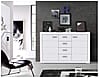 Sideboard SNOW Anrichte Weiß 2 Türen, 4 Schubladen