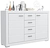 Sideboard SNOW Anrichte Weiß 2 Türen, 4 Schubladen