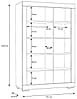 Highboard SNOW Schrank mit 2 Türen, 8 Fächer