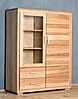 Highboard Vitrine Genf 2-türig Kernbuche Massivholz geölt