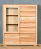 Highboard Vitrine Genf 2-türig Kernbuche Massivholz geölt