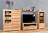 Regal Genf 139 cm 2 Schubläden - Kernbuche Massivholz geölt