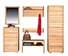 Garderoben Set Genf III Kernbuche Massivholz geölt 6-teilig
