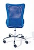 Kinderstuhl Kinderdrehstuhl BONNIE Bezug in blau, Fußkreuz Chrom